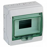 Распределительный шкаф KAEDRA, 12 мод., IP65, навесной, пластик, зеленая дверь | код. 13979 | Schneider Electric